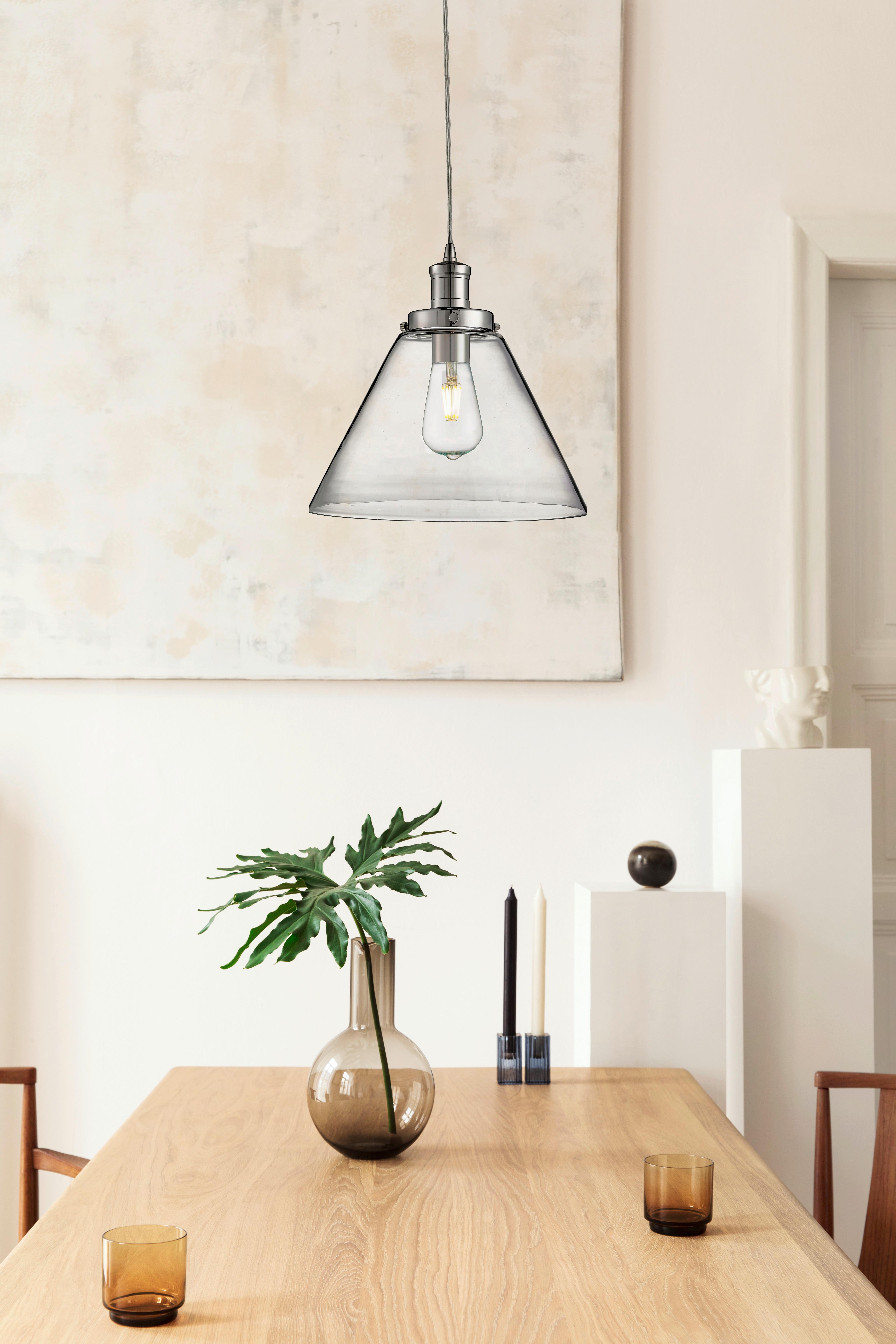 Hängeleuchte 3228cc Pyramid  Pendant - Klar, Basics, Glas/Metall (29/28/29cm)