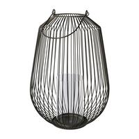 Windlicht Metall Schwarz Ø 35 cm - Schwarz, Basics, Metall (35cm)
