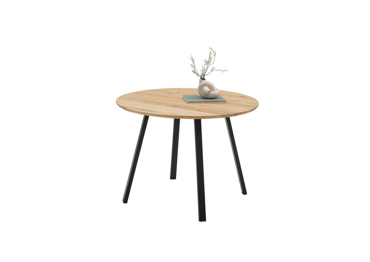Esstisch Nils - Eichefarben/Schwarz, MODERN, Holz/Metall (110/110/75cm) - MID.YOU
