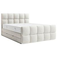 Boxspringbett Toni mit Bettkasten 180x200 cm - Schwarz/Weiß, KONVENTIONELL, Holz/Holzwerkstoff (180/200cm)