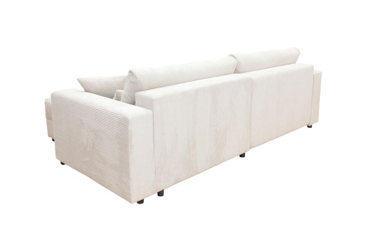 Rohová sedačka ALEX, obojstranná, biely menčester - čierna/biela, Modern, textil (265/170cm)