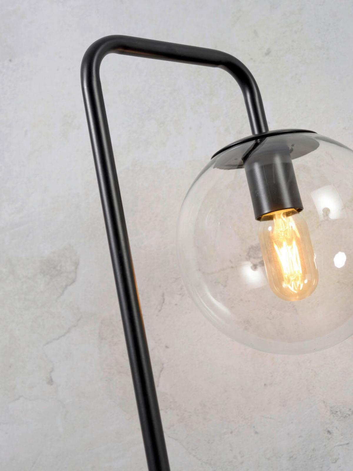 Tischleuchte Warsaw/t/b - Transparent/Schwarz, Trend, Glas (32/20/53cm) - It's about Romi