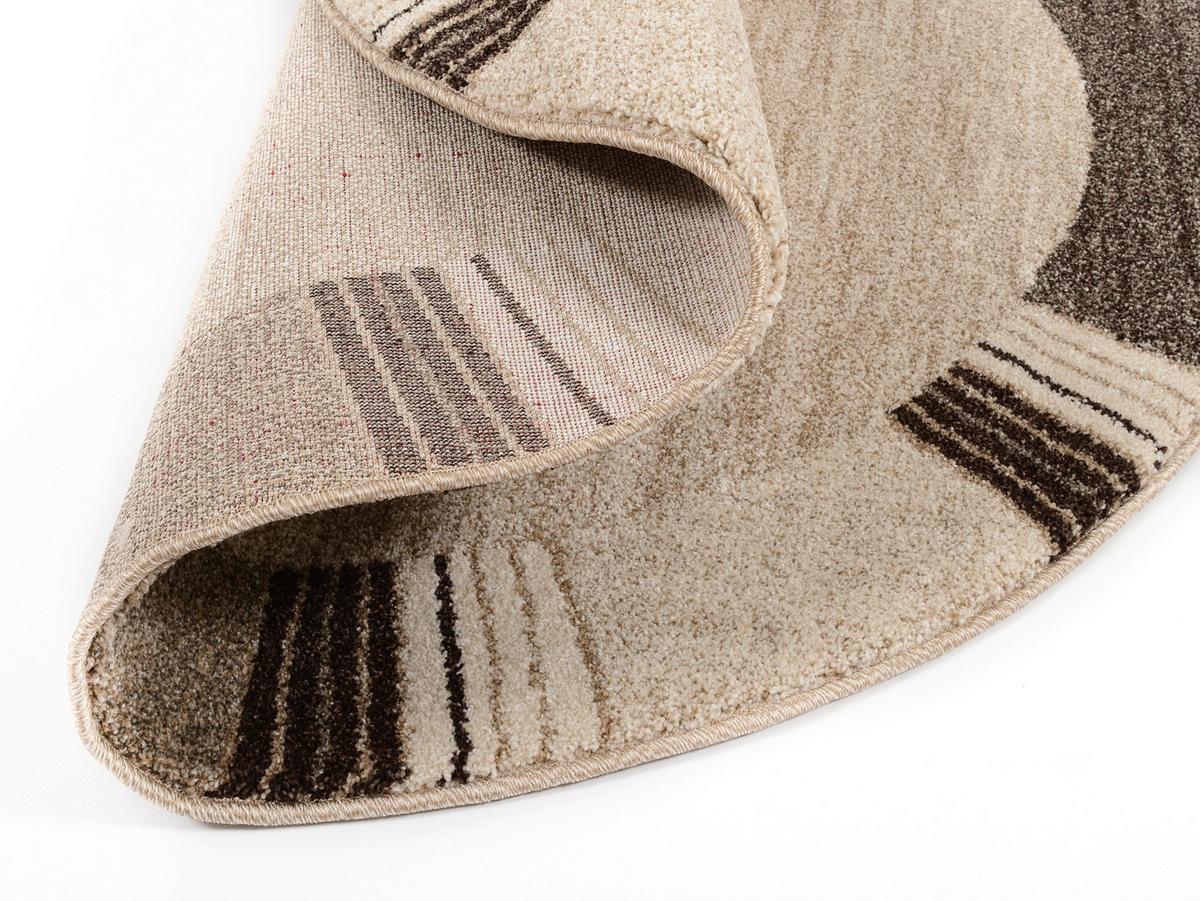 Webteppich Palazzo Lobo Braun/Beige Rund Ø 200 cm - Beige/Braun, KONVENTIONELL, Textil (200cm) - Novel