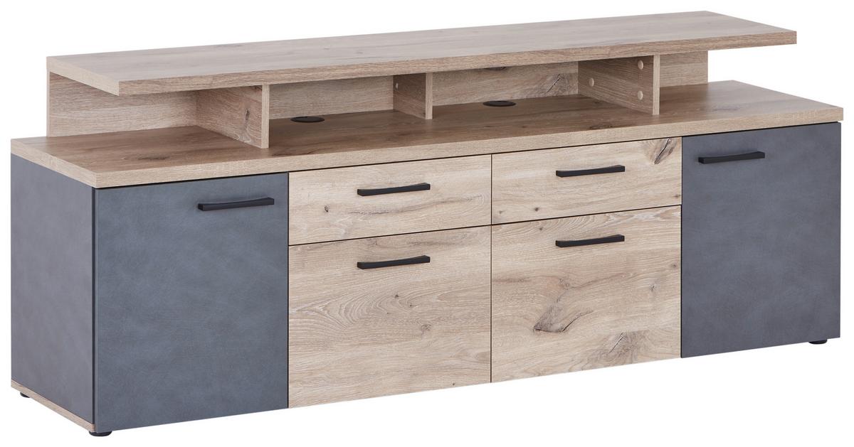 Phonotisch Comton cmnt241-M768 - Eichefarben/Dunkelgrau, MODERN, Holzwerkstoff/Kunststoff (169,3/67/41,4cm)