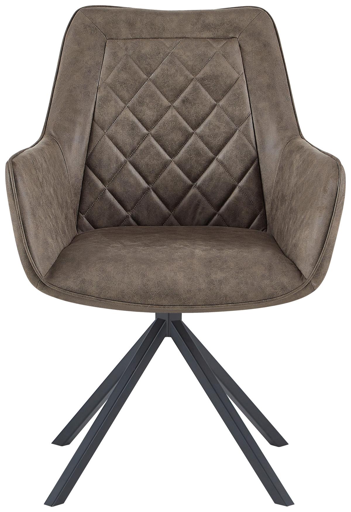 Armlehnstuhl Aeron 125 Braun - Braun, Design, Kunststoff/Metall (62/89/59.5cm) - Kayoom