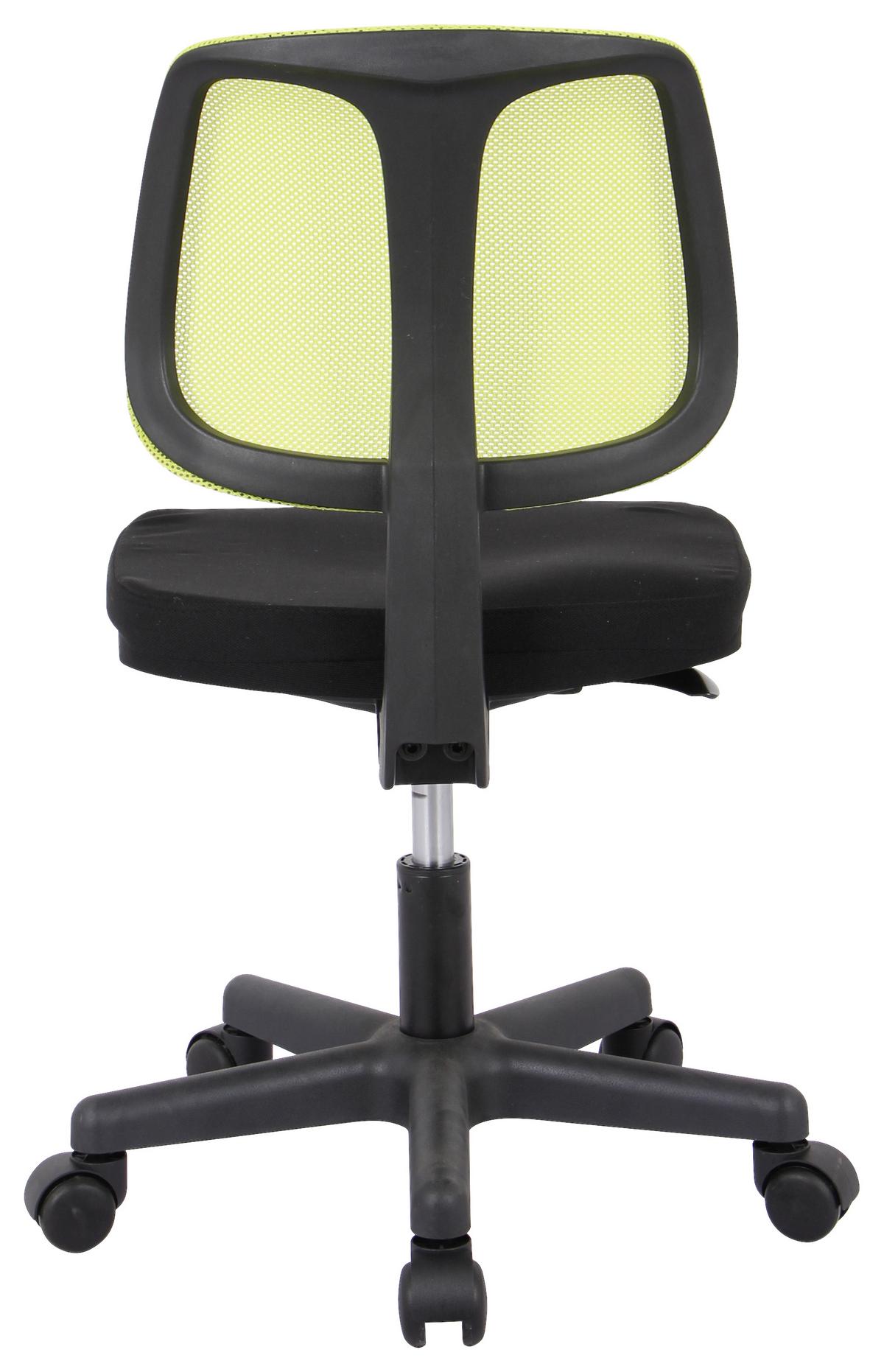 Bürostuhl Jerry Grün höhenverstellbar Bis 110 Kg - Schwarz/Hellgrün, MODERN, Kunststoff/Textil (43/76-88/47cm)