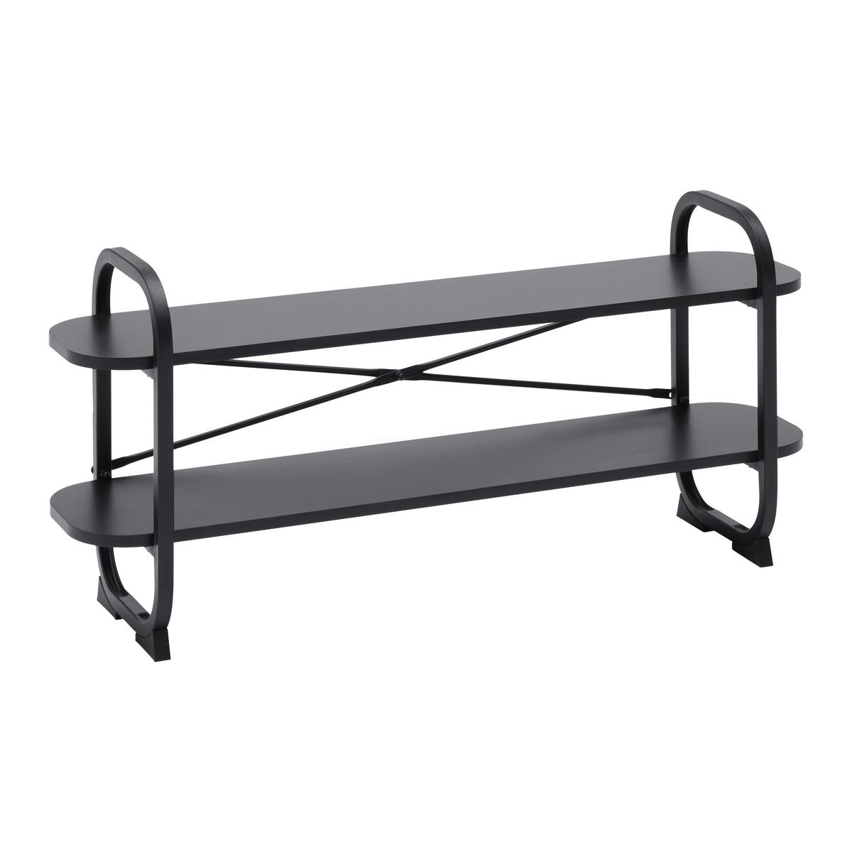 KOMODA POD TELEVIZI BEND -EXKLUSIV- - černá, Moderní, kov/kompozitní dřevo (100/44/27cm) - Mömax