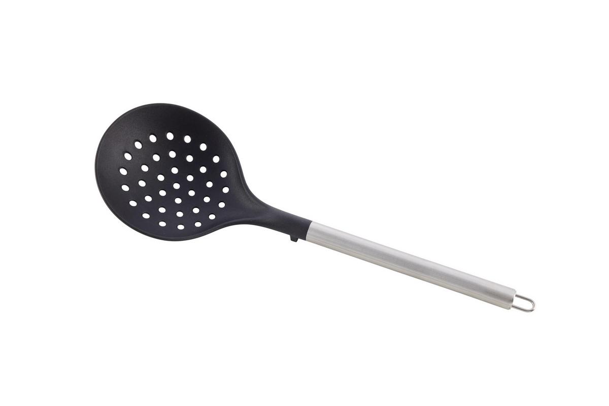 Naberačka s otvormi na cedenie ABSEIHLÖFFEL 300738 - čierna/strieborná, Konventionell, kov/plast (11,4/35cm) - Mömax