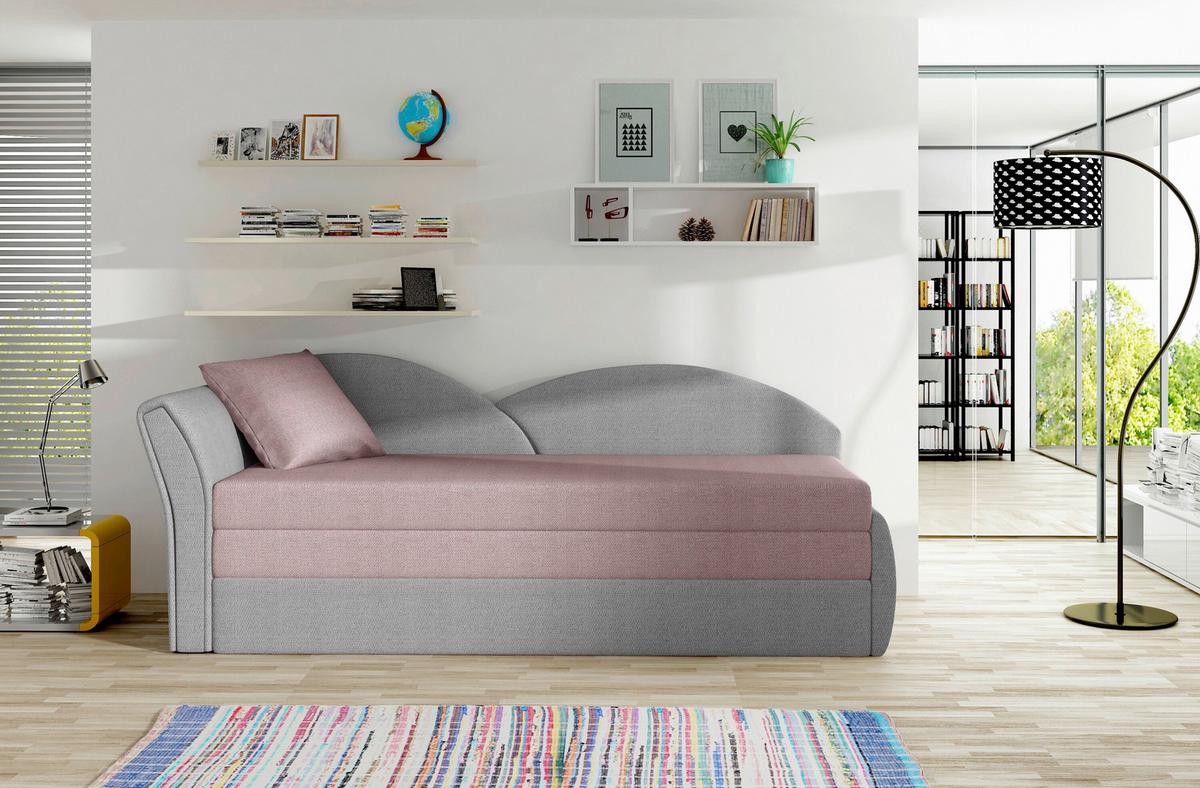 Récamiere Rosa, Hellgrau, S: 80x218 Cm - Erlefarben/Hellgrau, Design, Textil (80/218cm) - MID.YOU