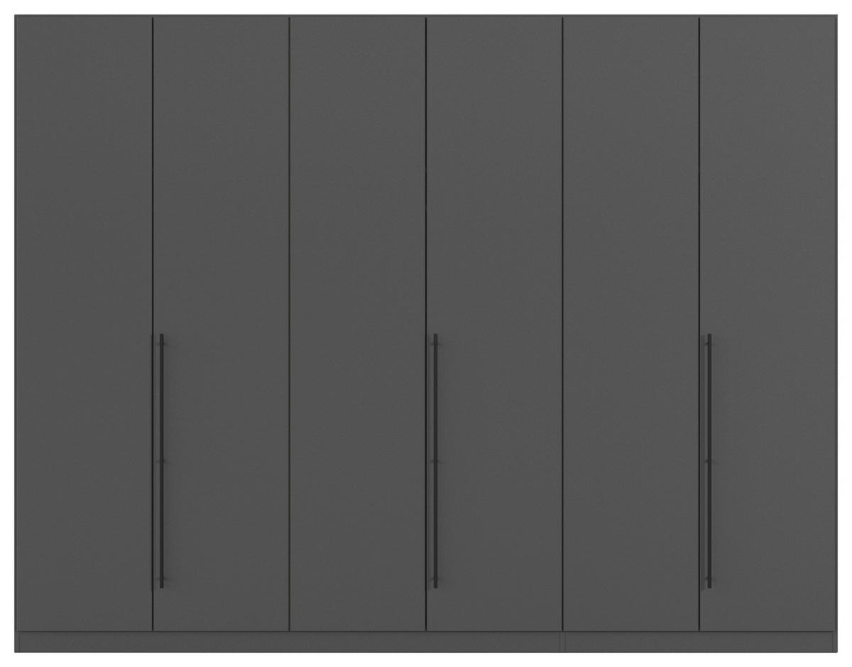 Kleiderschrank Safari B: 271 cm - Grau, KONVENTIONELL, Holzwerkstoff (271/229/54cm)