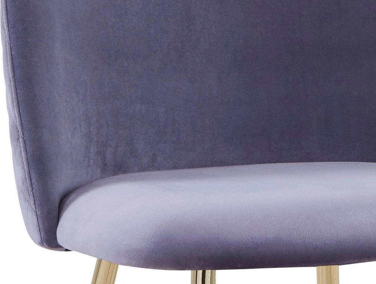 Polsterstuhl Artdeco Grau, Beine Gold - Goldfarben/Grau, MODERN, Textil/Metall (51/79/58cm) - MID.YOU