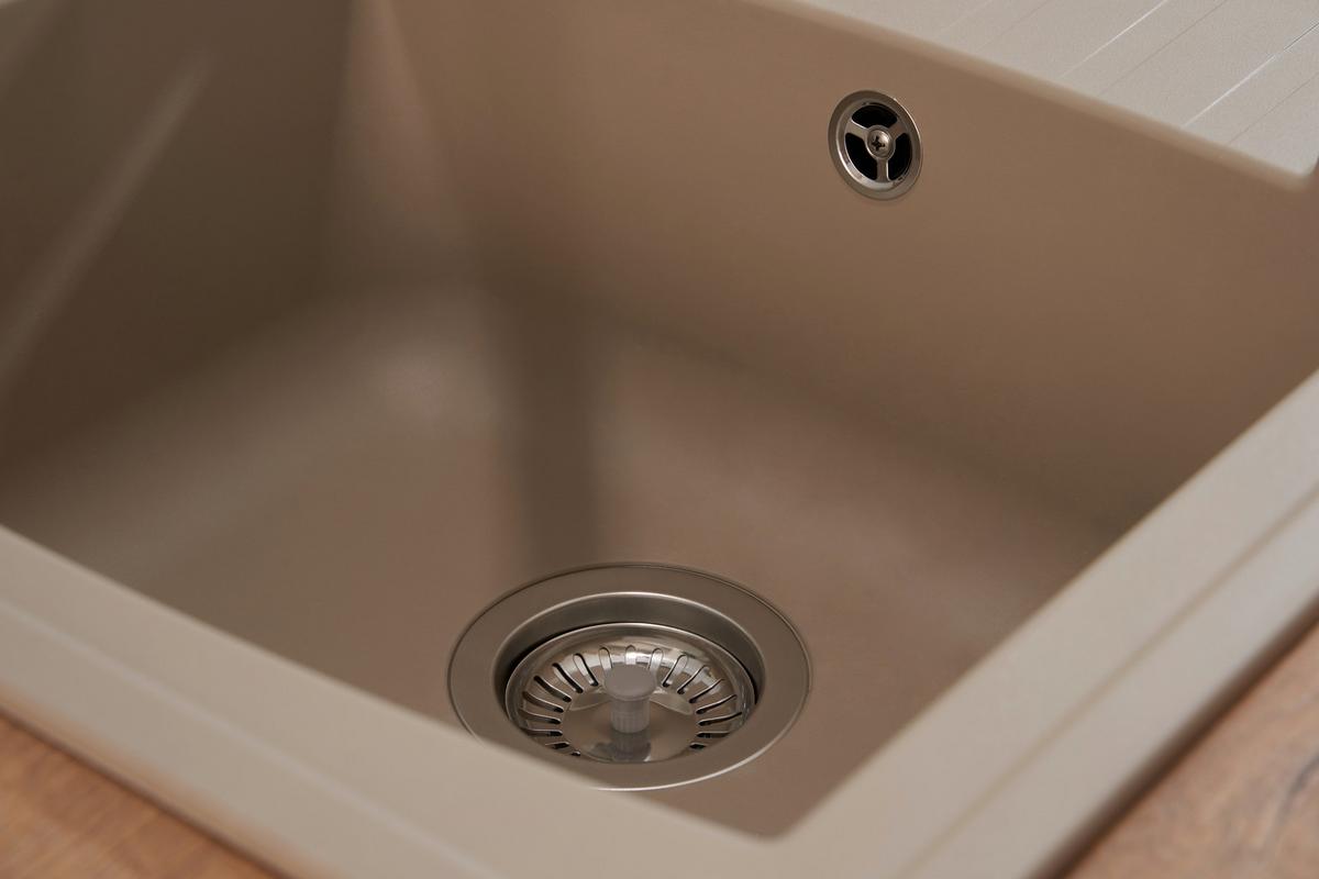 Spüle Respekta Boston Stein Bxt: 86x50 Cm - Beige, Trend, Glas/Kunststoff (86/20/50cm) - Respekta