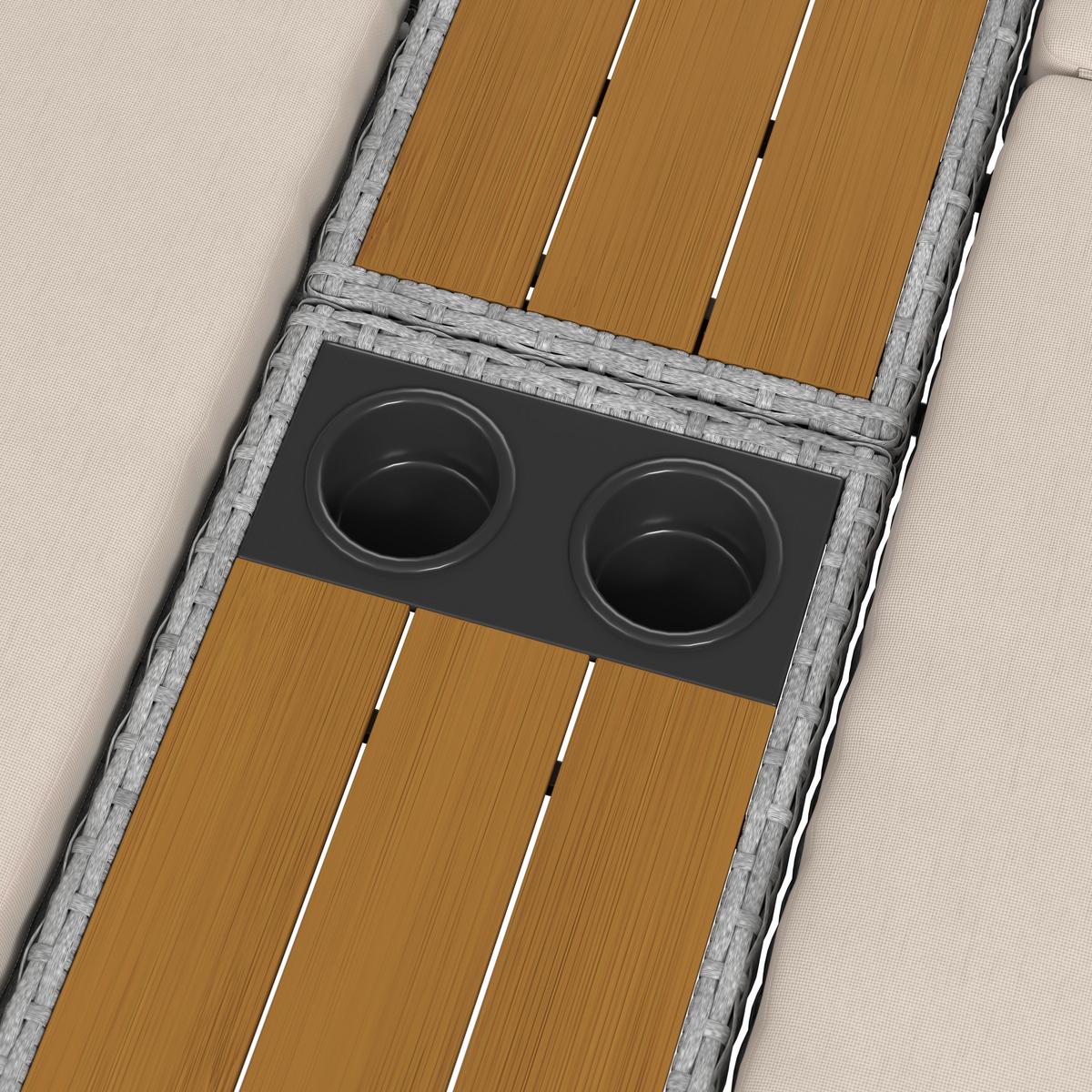 ZÁHRADNÉ LEŽADLO MONERO - krémová, Modern, kov/drevo (203/155/150cm) - Bessagi Garden