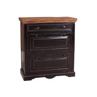 SCHUHSCHRANK Honig/Schwarz B: 85cm - Schwarz/Honig, Design, Holz/Holzwerkstoff (85/90/40cm) - MID.YOU