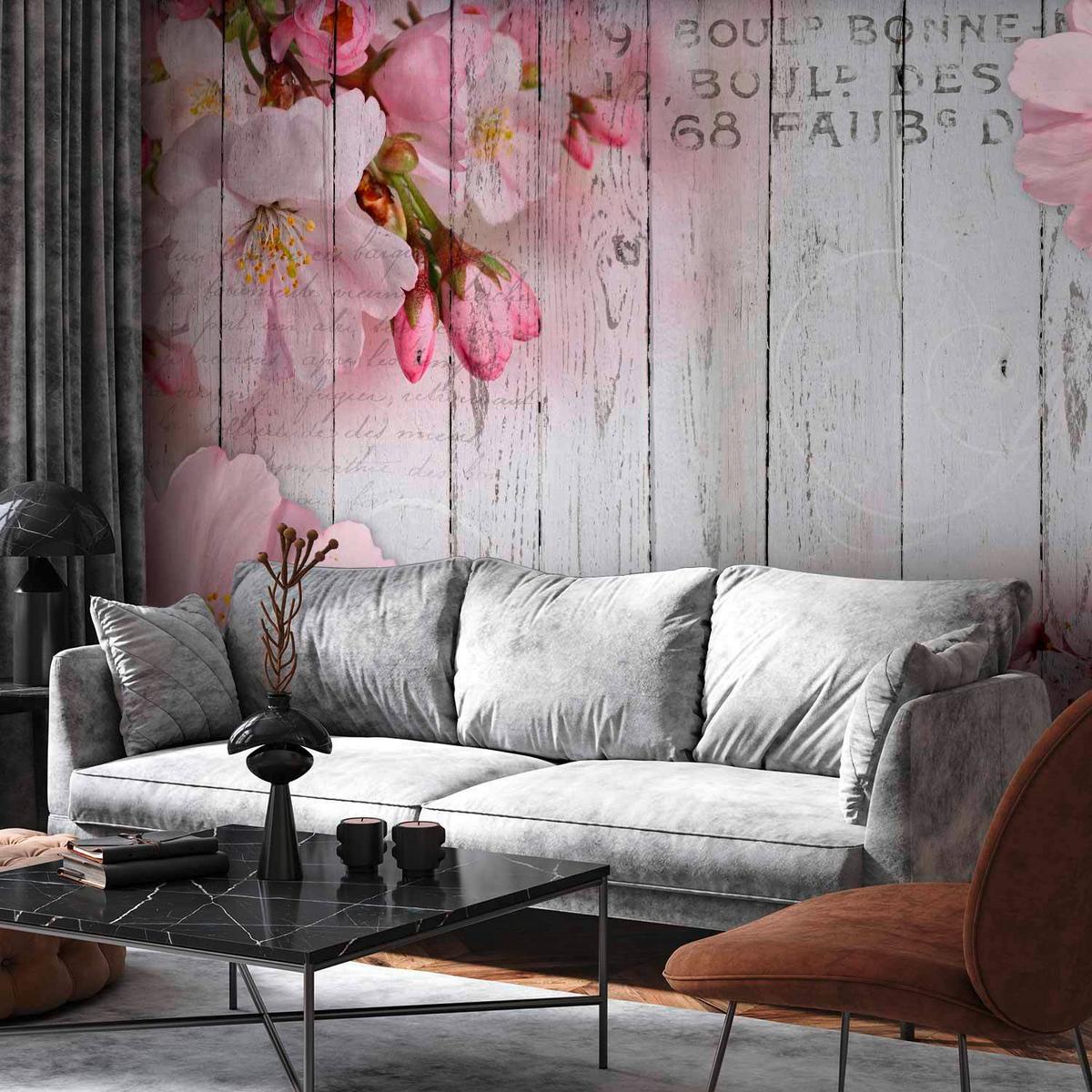 Fototapete Pink Hellgrau B: 400 cm - Pink/Hellgrau, Basics, Textil (400/280cm) - artgeist