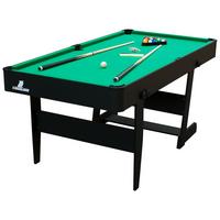 Kulečnikový stůl HUSTLE XL - černá/zelená, Moderní, dřevo (183/83/91cm)