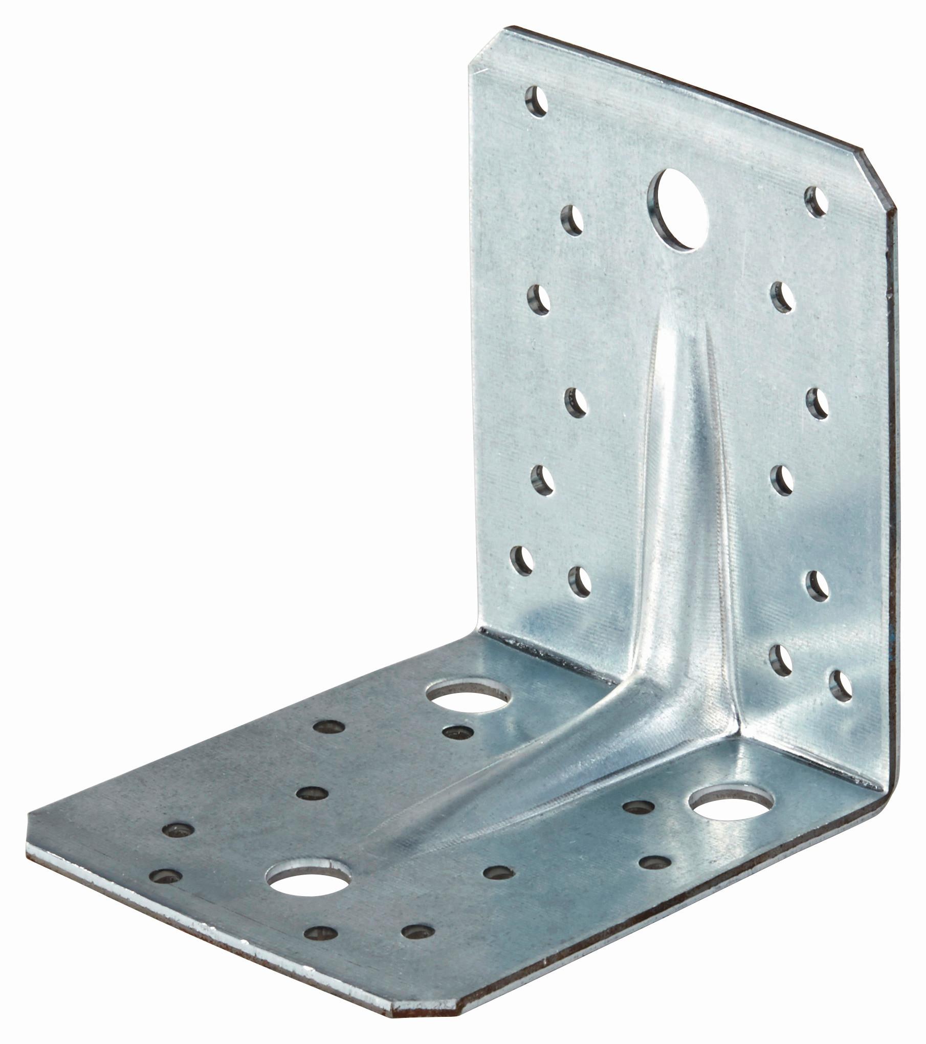 Winkelverbinder BxL: 90x105 mm Alufarben aus Stahl verzinkt