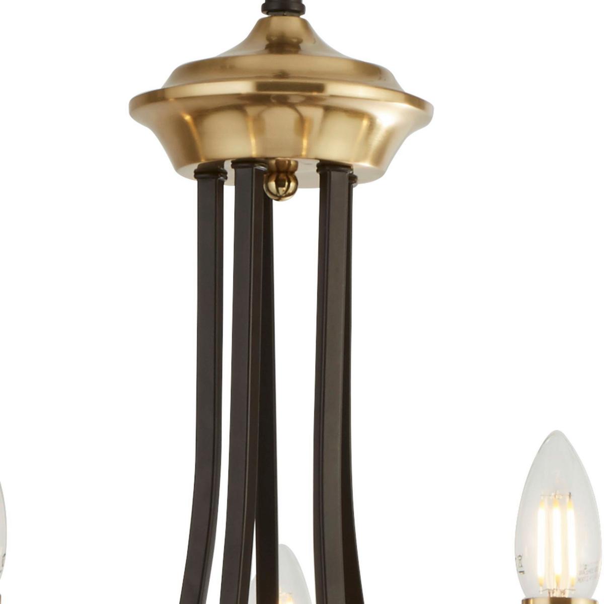 Hängeleuchte Belfry 5lt 1845-5bz - Braun/Bronzefarben, Trend, Metall (58/58/62cm)