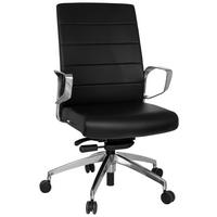 Drehstuhl Provider Schwarz - Chromfarben/Schwarz, MODERN, Kunststoff/Textil (57/110/50cm) - MID.YOU