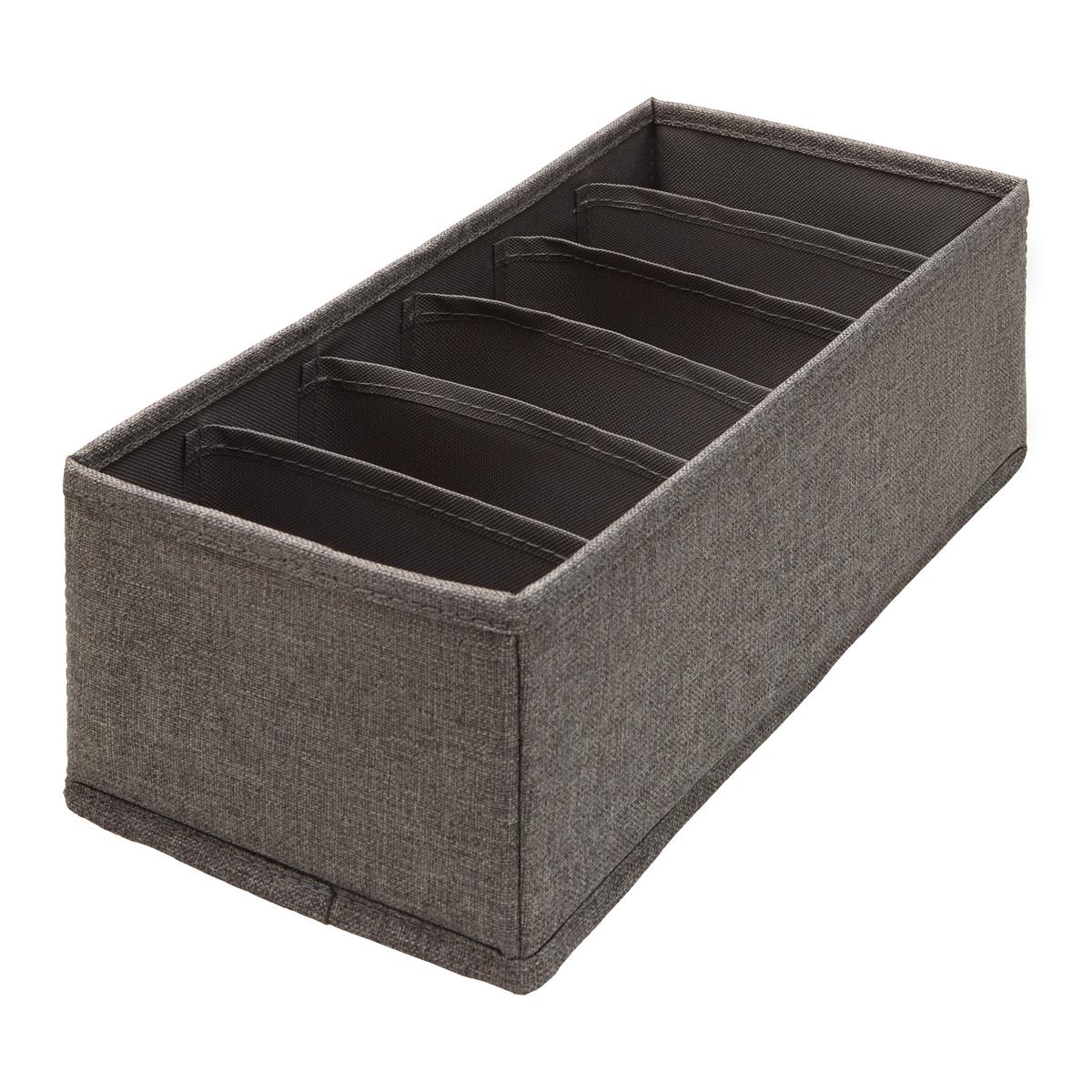 Sada úložných boxů 4 ks - tmavě šedá, Moderní, textil/papír - Mömax