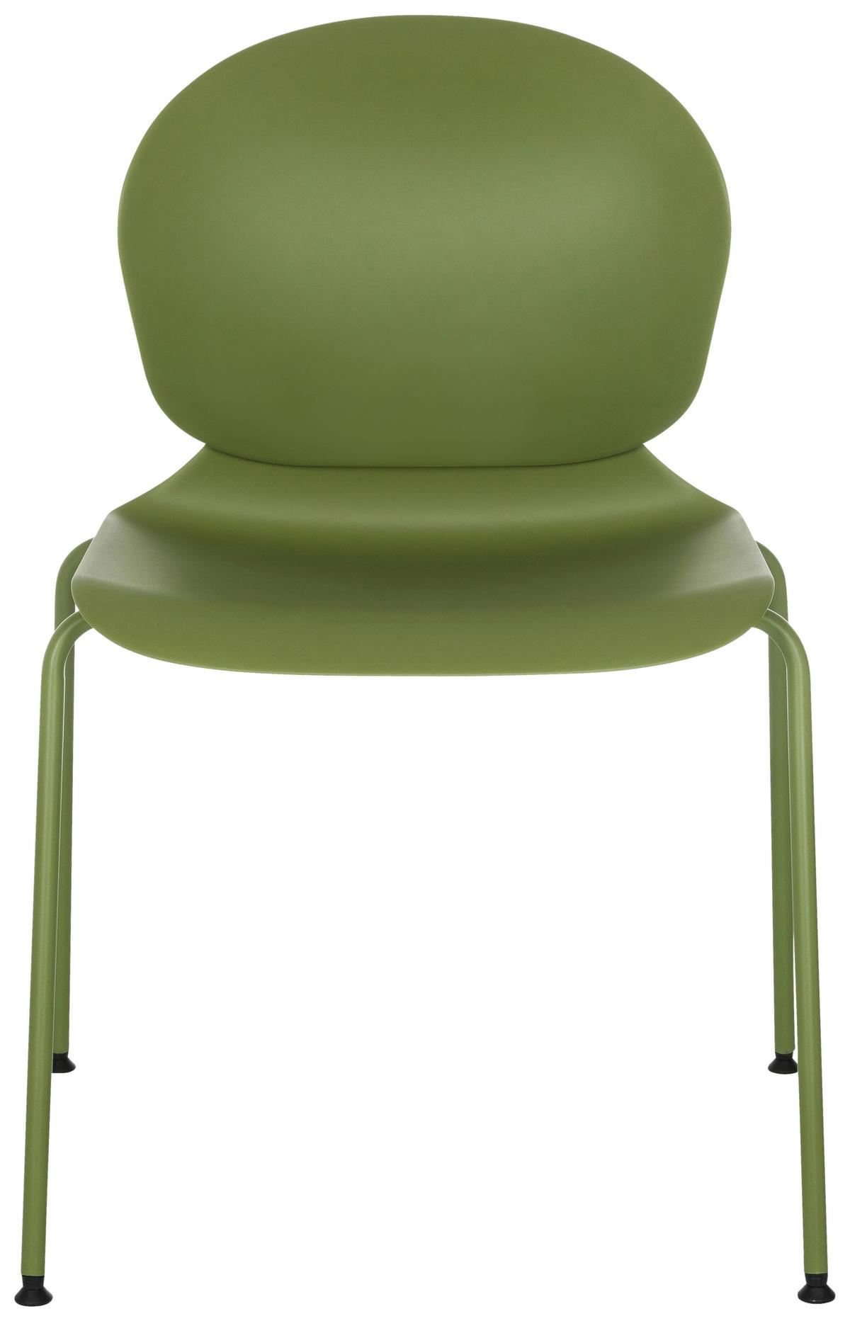 Besucherstuhl T36 Vi Grün B: 56 cm - Grün, MODERN, Kunststoff/Metall (56/80/54cm) - MID.YOU