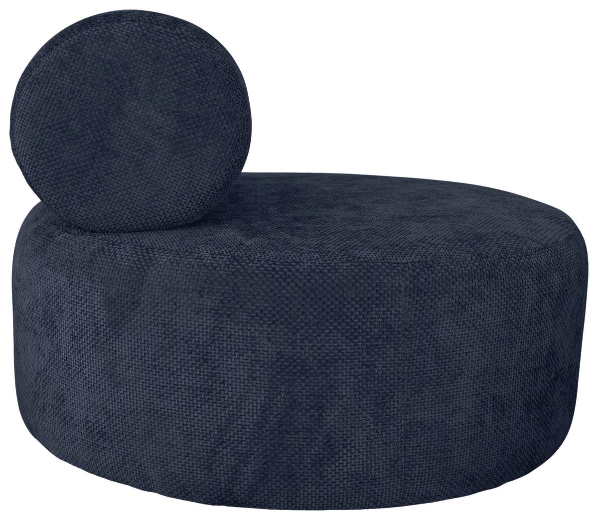 Relaxsessel Moss Dunkelblau B: 88 Cm - Schwarz/Dunkelblau, Basics, Textil (88/70/88cm) - Livetastic