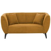 2-Sitzer-Sofa Colori Goldfarben, Rücken Echt - Goldfarben/Schwarz, MODERN, Textil (172/83/88cm) - MID.YOU