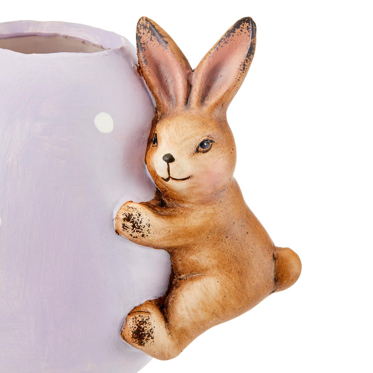 Dekofigur Hase H: 14 Cm Keramik Für In- & Outdoor - Braun/Weiß, KONVENTIONELL, Keramik (14/10/14cm) - Luca Bessoni