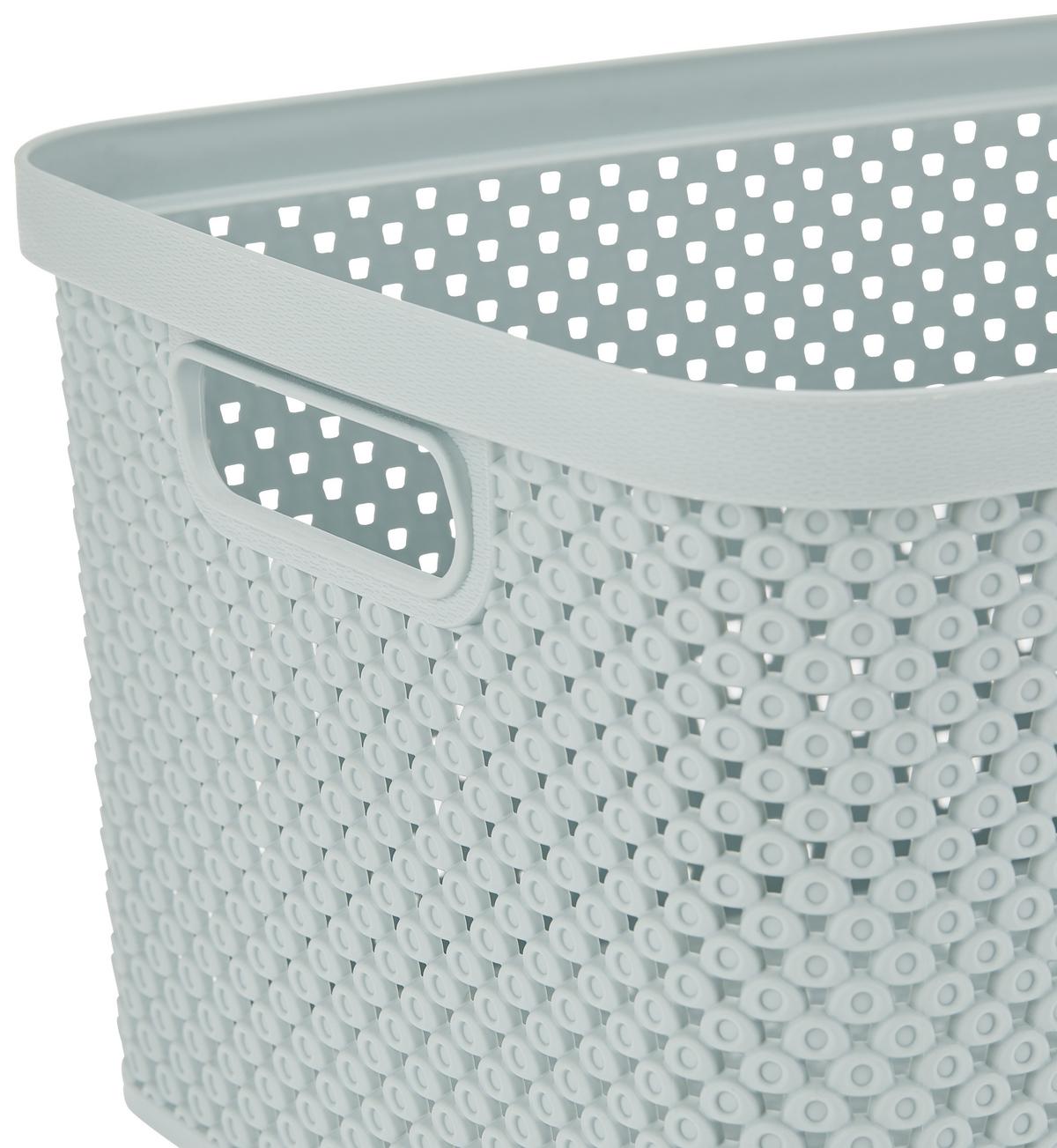 Aufbewahrungskorb Diamond 27x15 Cm Kunststoff Mintgrün - Grün, Basics, Kunststoff (27/21,5/15cm) - Luca Bessoni