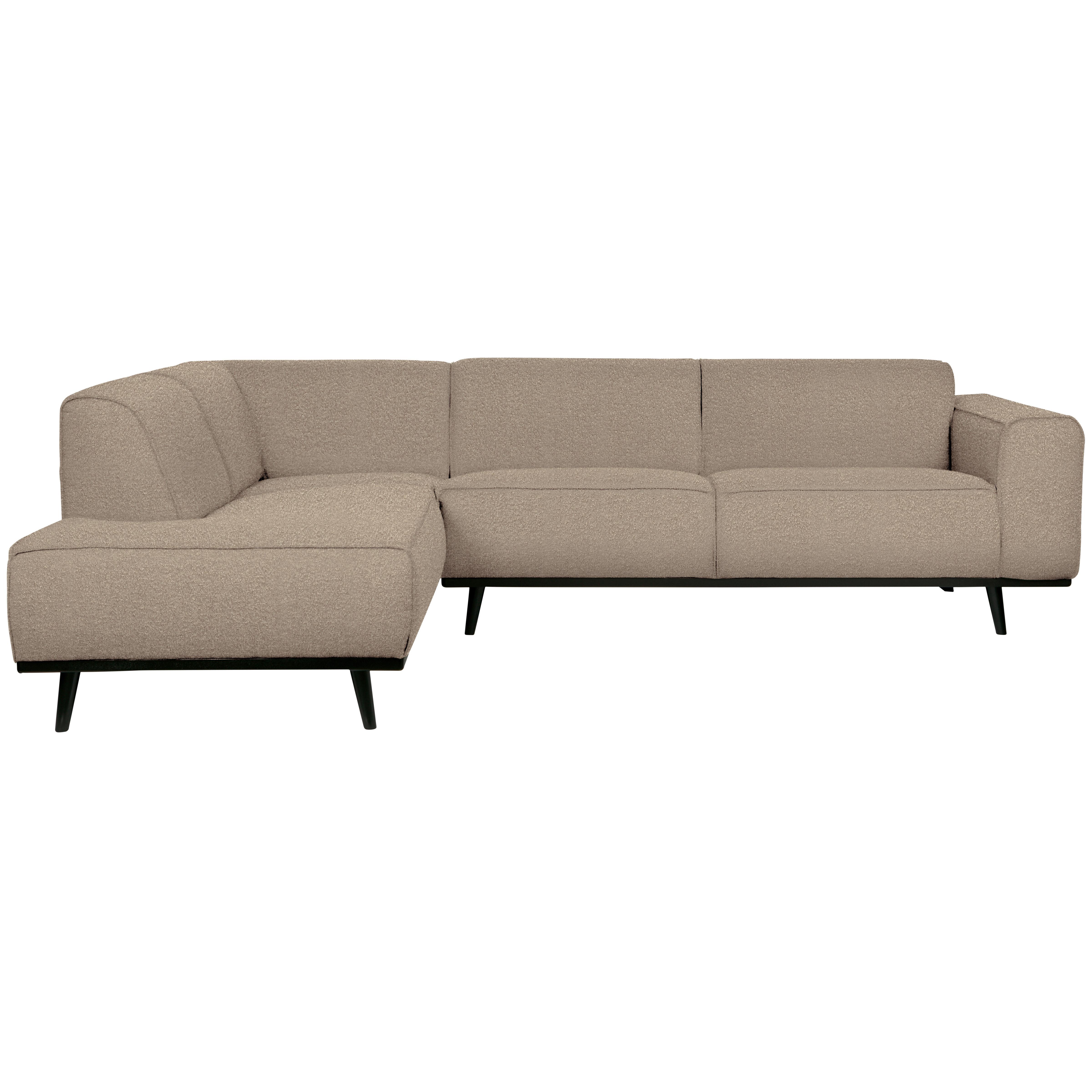 ECKSOFA Statement Beige S: 210x274cm - Beige/Schwarz, Design, Textil (210/274cm) - Livetastic