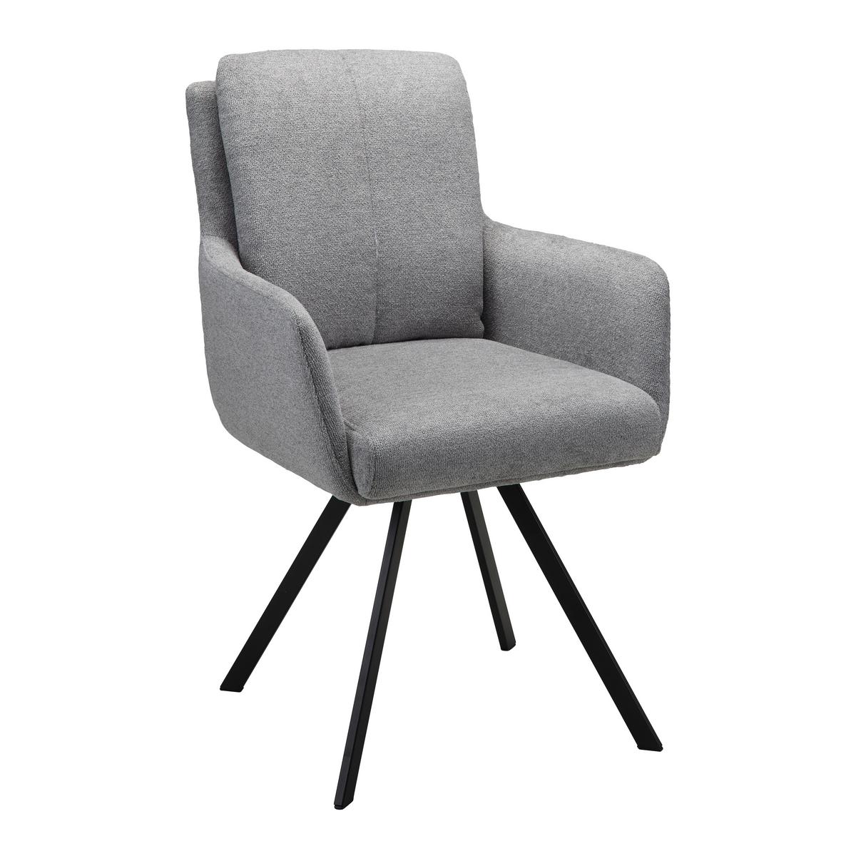 ŽIDLE S PODRUČKAMI MARIE - šedá/černá, Moderní, kov/dřevo (60/95,5/65cm) - Bessagi Home