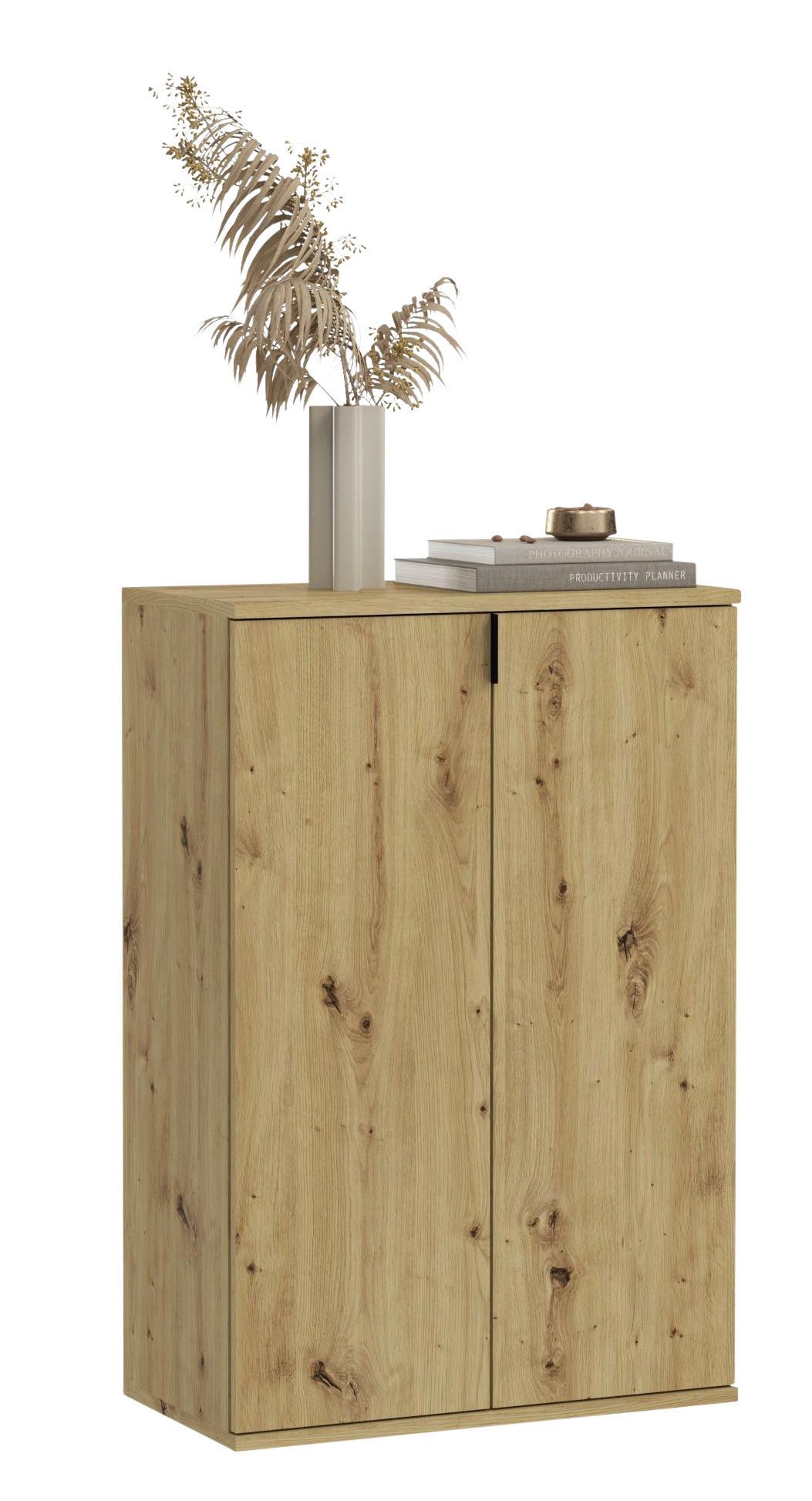 Schuhschrank Projekt X Eiche Artisan B: 61 cm - KONVENTIONELL, Holzwerkstoff (61/99/34cm) - MID.YOU