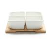 sada misiek na pochutiny TAPAS - 4 - biela, Modern, drevo/keramika (20/20/6cm) - Modern Living