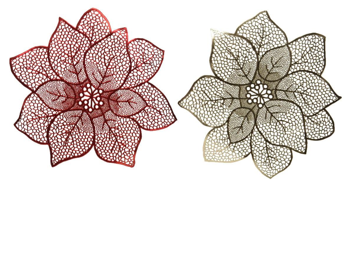 Prostíraní POIN - barvy zlata/červená, Basics, plast (44cm)