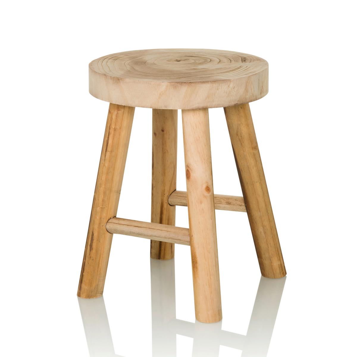 Hocker Rustiko W Braun B: 33 Cm - Braun, MODERN, Holz (33/44/33cm) - MID.YOU