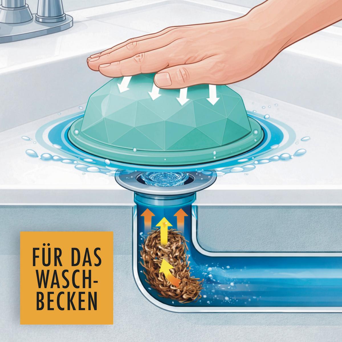 Abflussreiniger Silikon DxH: 13x6 cm - Türkis, Basics, Kunststoff (13/6cm)