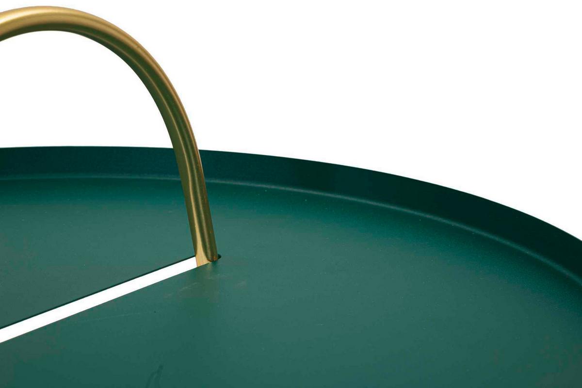 Couchtisch Grent Goldfarben, Grün B: 45cm - Goldfarben/Grün, Basics, Metall (45/59/45cm)