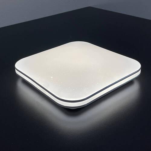 Led-deckenleuchte 21126 Porto - Chromfarben/Weiß Hochglanz, KONVENTIONELL, Glas (34/34cm) - Fischer & Honsel