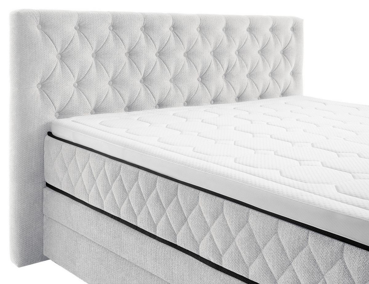 Boxspringbett Carmen A Creme 160x200 Cm - Türkis/Creme, KONVENTIONELL, Holz/Holzwerkstoff (160/200cm) - James Wood
