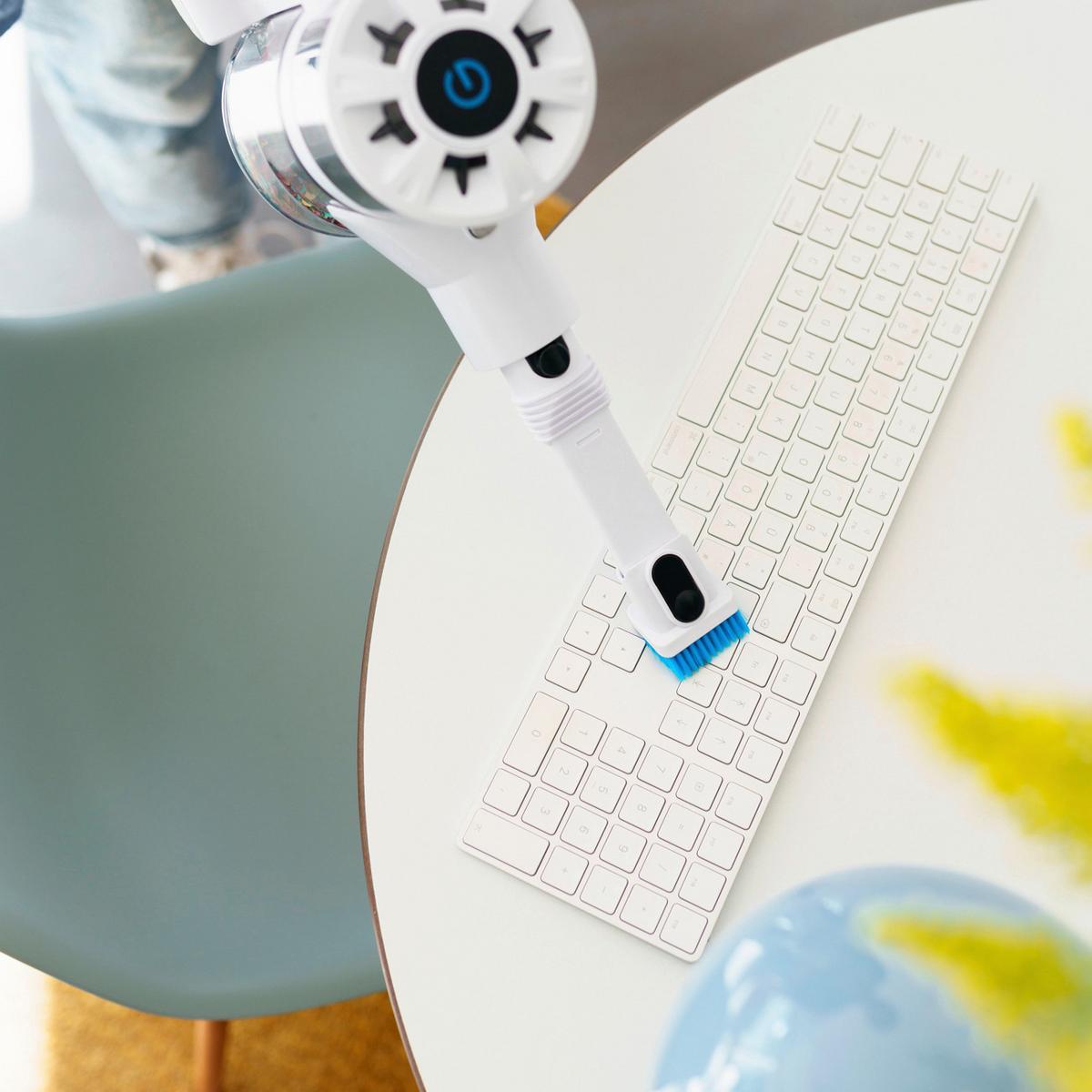 Akku-Handstaubsauger 200W, 35 min. Laufzeit - Dunkelgrau/Weiß, Basics, Kunststoff (30/21/10cm)