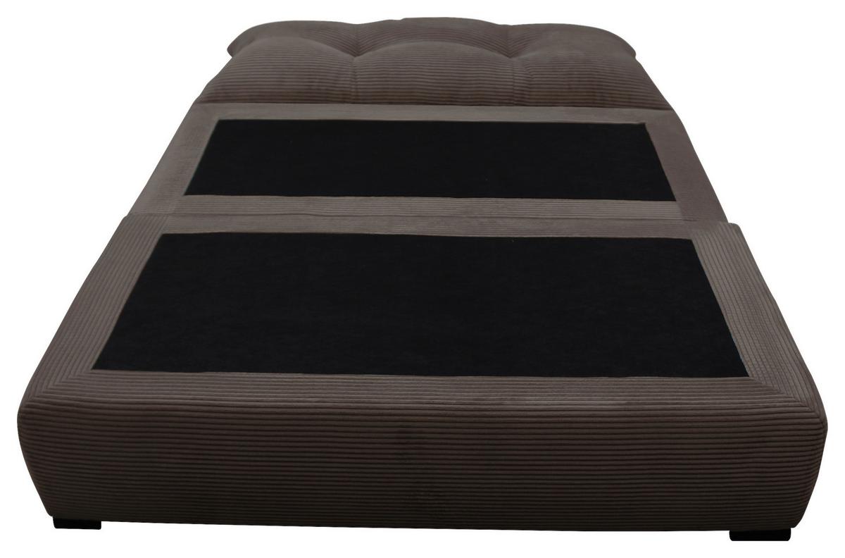 Schlafsofa Mit Bettkasten Yellow B: 154 Cm Cord Braun - Schwarz/Braun, Design, Textil (154/93/85cm) - MID.YOU