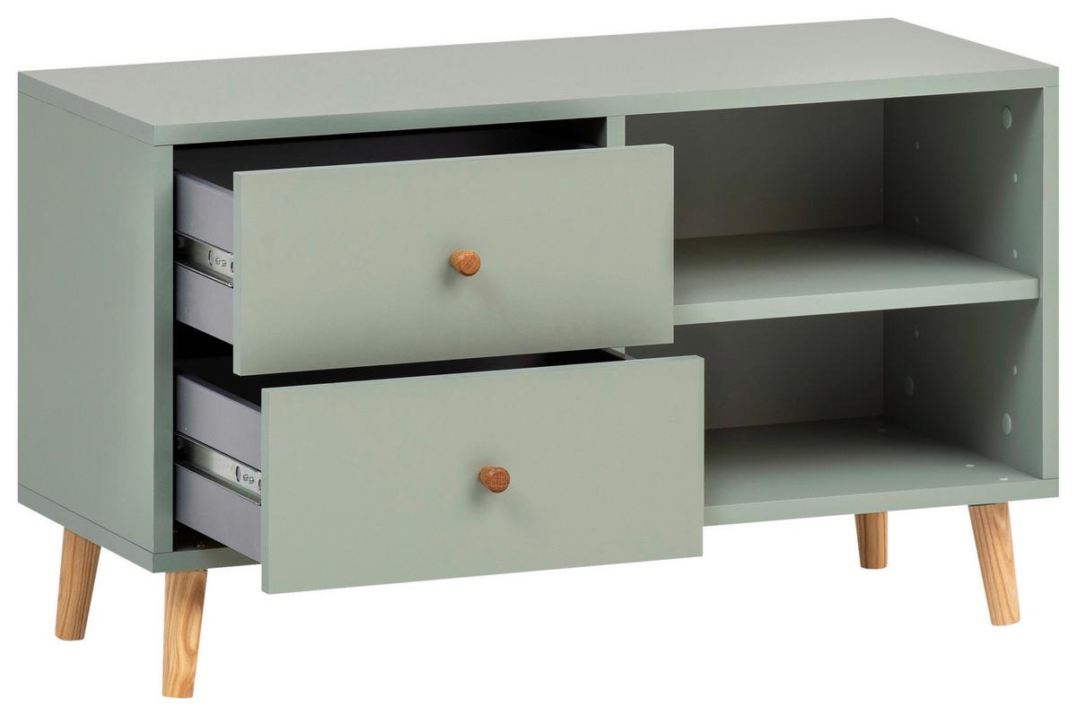 Garderobenbank Bjarne, Grün B: 78,9 Cm - Grün, Design, Holzwerkstoff (78,9/46,5/33cm) - MID.YOU