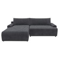 Eckschlafsofa Prag, Anthrazit S: 167x253 cm - Anthrazit/Schwarz, MODERN, Textil (167/253cm) - Trendmanufaktur
