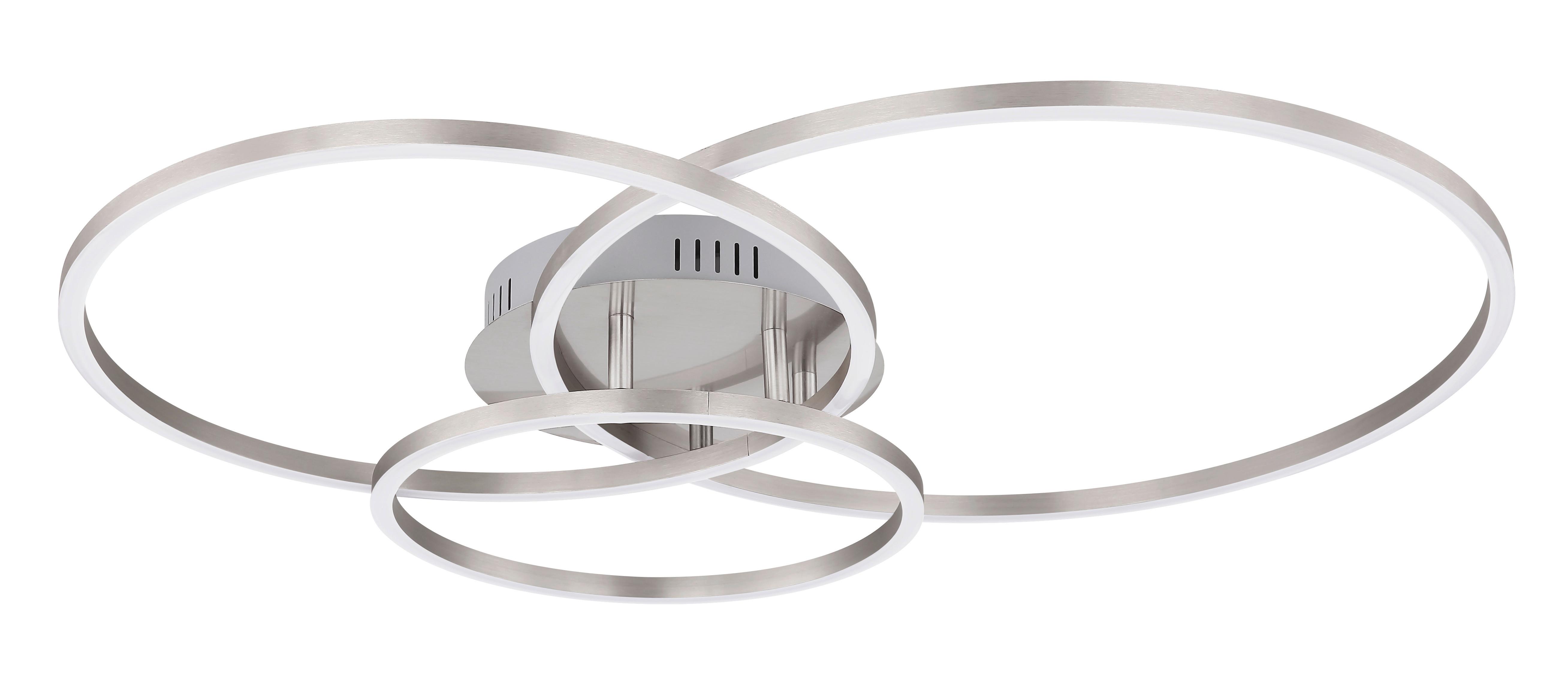 Led Mennyezeti Lámpa 67220-40r  Munni - opál/nikkelszínű, Design, műanyag/fém (68/55/10cm) - Globo