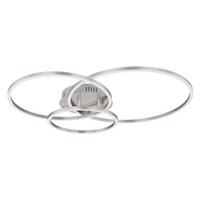 Led Mennyezeti Lámpa 67220-40r  Munni - opál/nikkelszínű, Design, műanyag/fém (68/55/10cm) - Globo