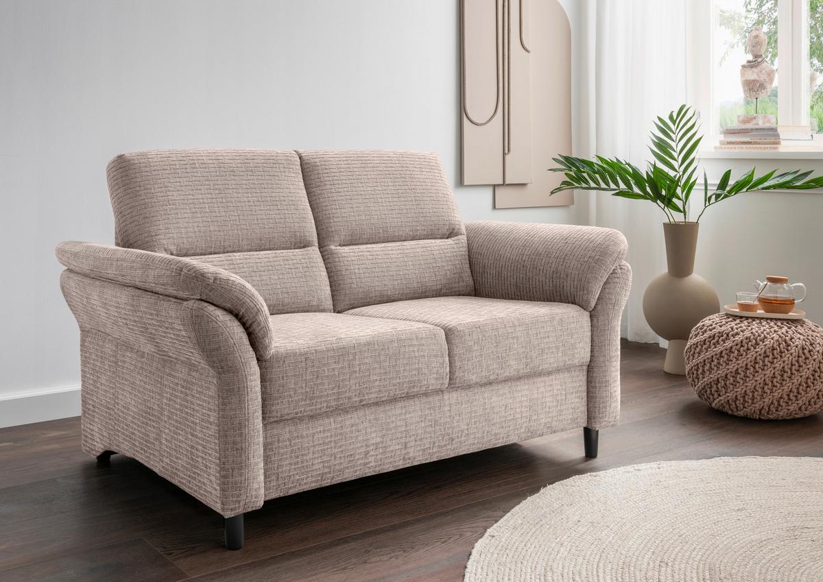 2-Sitzer-Sofa Cavoli, Beige B: 147 cm - Beige/Schwarz, MODERN, Textil (147/90/89cm) - Livetastic