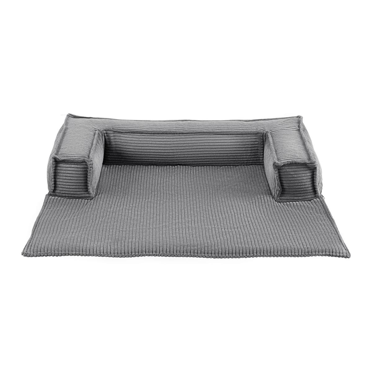 Pohovka pre psa PET FLAT, antracitový menčester - tmavosivá, Konventionell, textil (105/20/105cm) - Mömax