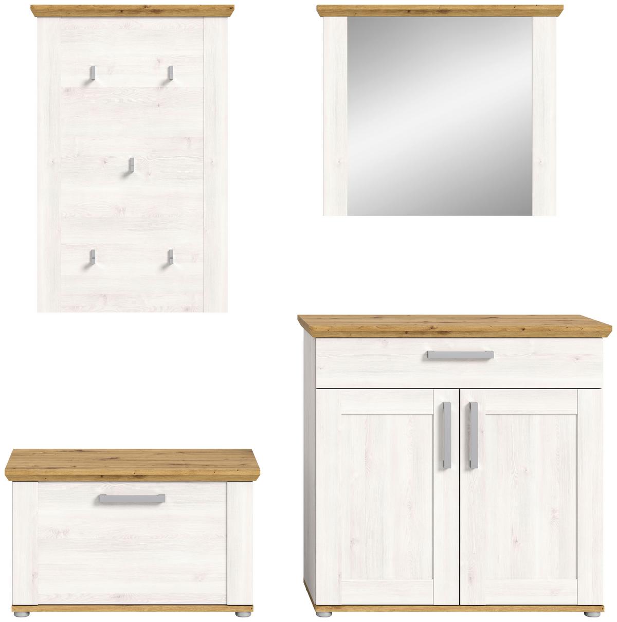 Garderobe Verona 4-teilig Lärche B: 183 Cm - KONVENTIONELL, Holzwerkstoff (183/194/37cm) - MID.YOU