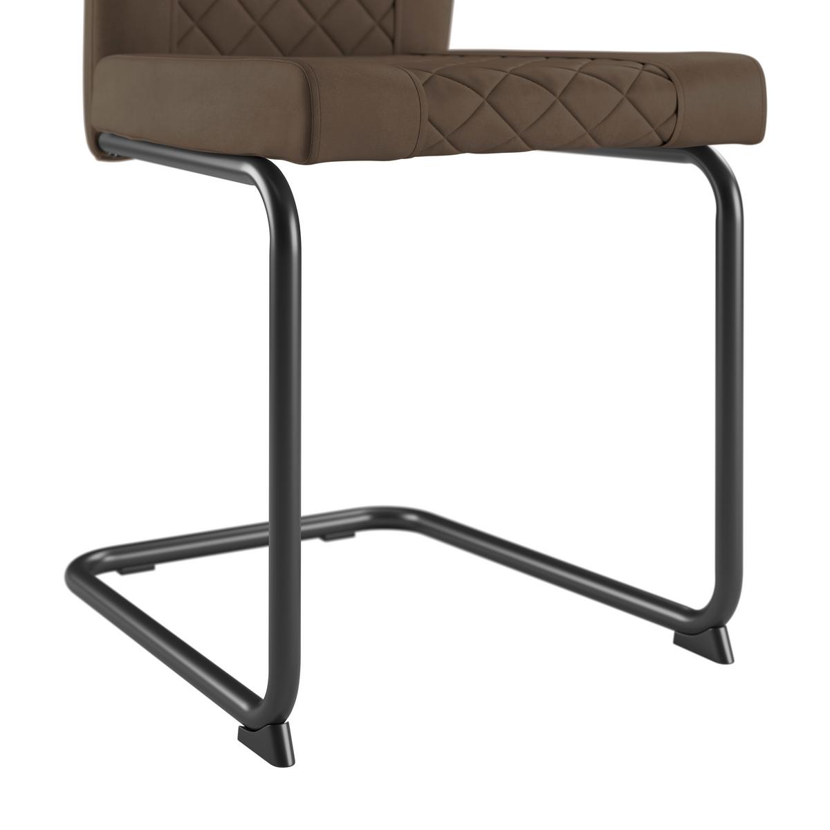 Szék Nina Giga-S - barna/fekete, Modern, textil/fém (49/91/66cm)