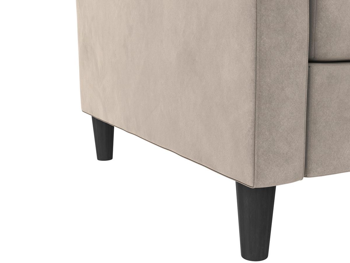 Schlafsofa Palermo Taupe, mit Schlaffunktion - Taupe/Schwarz, Basics, Textil (207/86/86cm) - Livetastic
